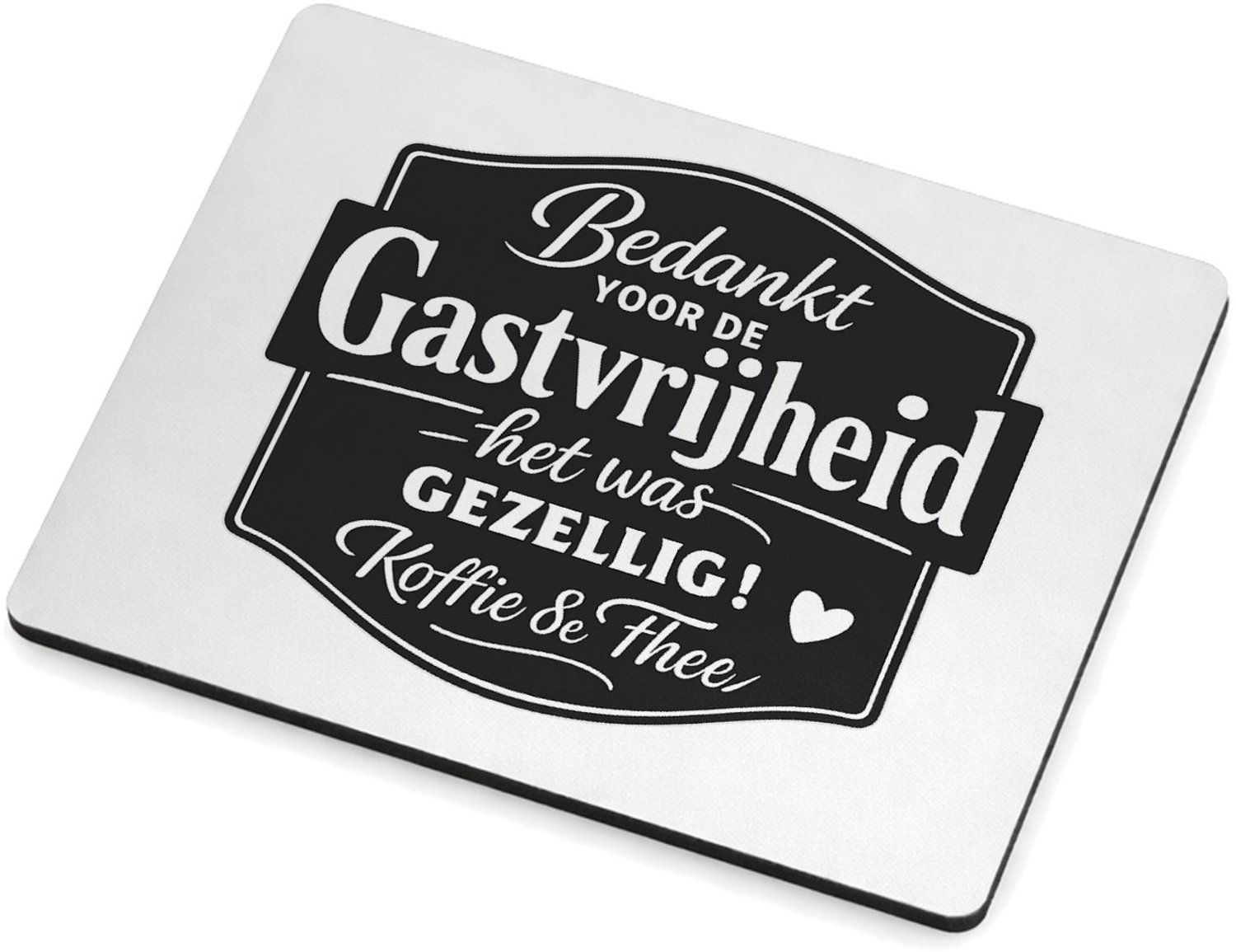 Mr Cadeautjes MDF magnetische fotolijst 9 x 7 - design Een speels retro-keukenontwerp met grote typografie en een k | cadeau Wit