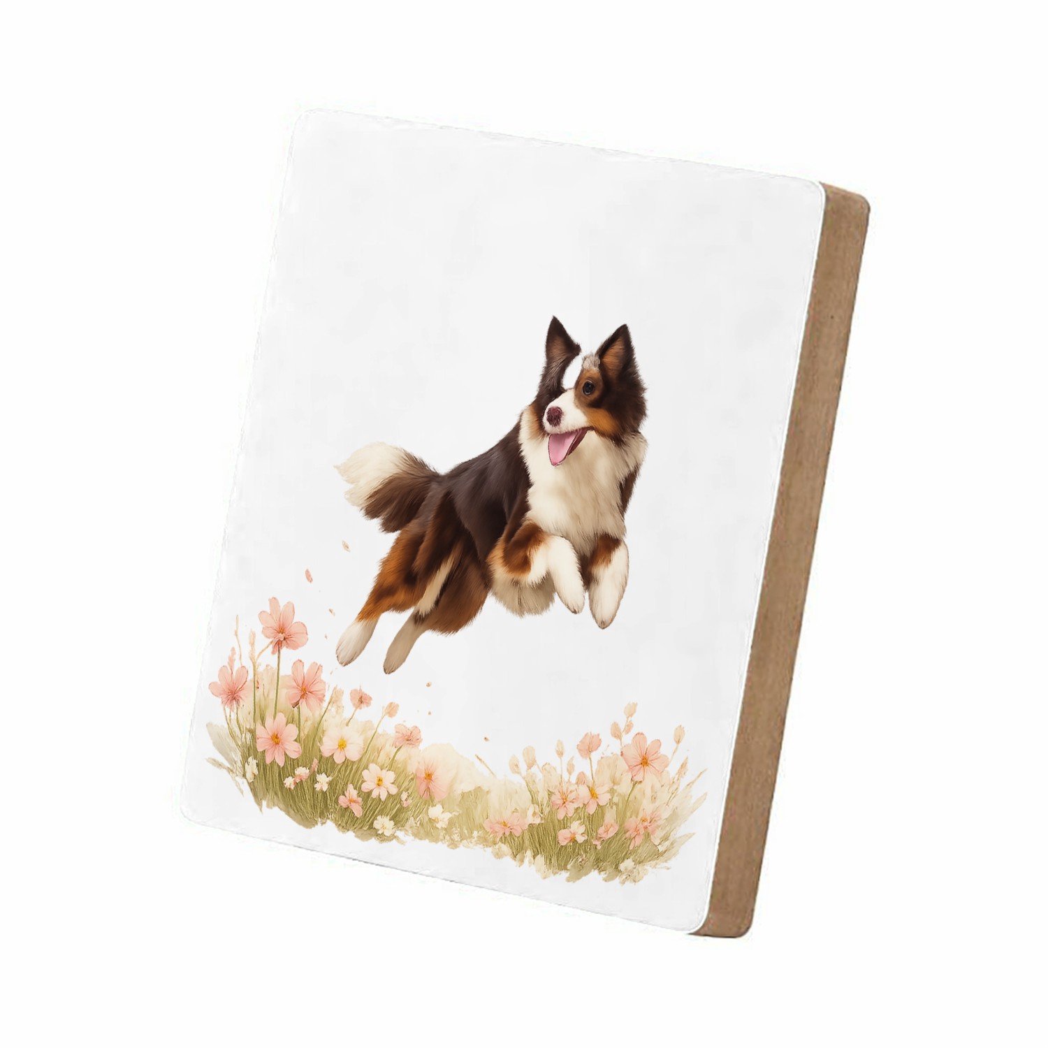 Mr Cadeautjes MDF staande fotolijst 15,2 x 15,2 - design Een krachtige, dromerige dierenprint met één hoofdfiguur in | cadeau Wit