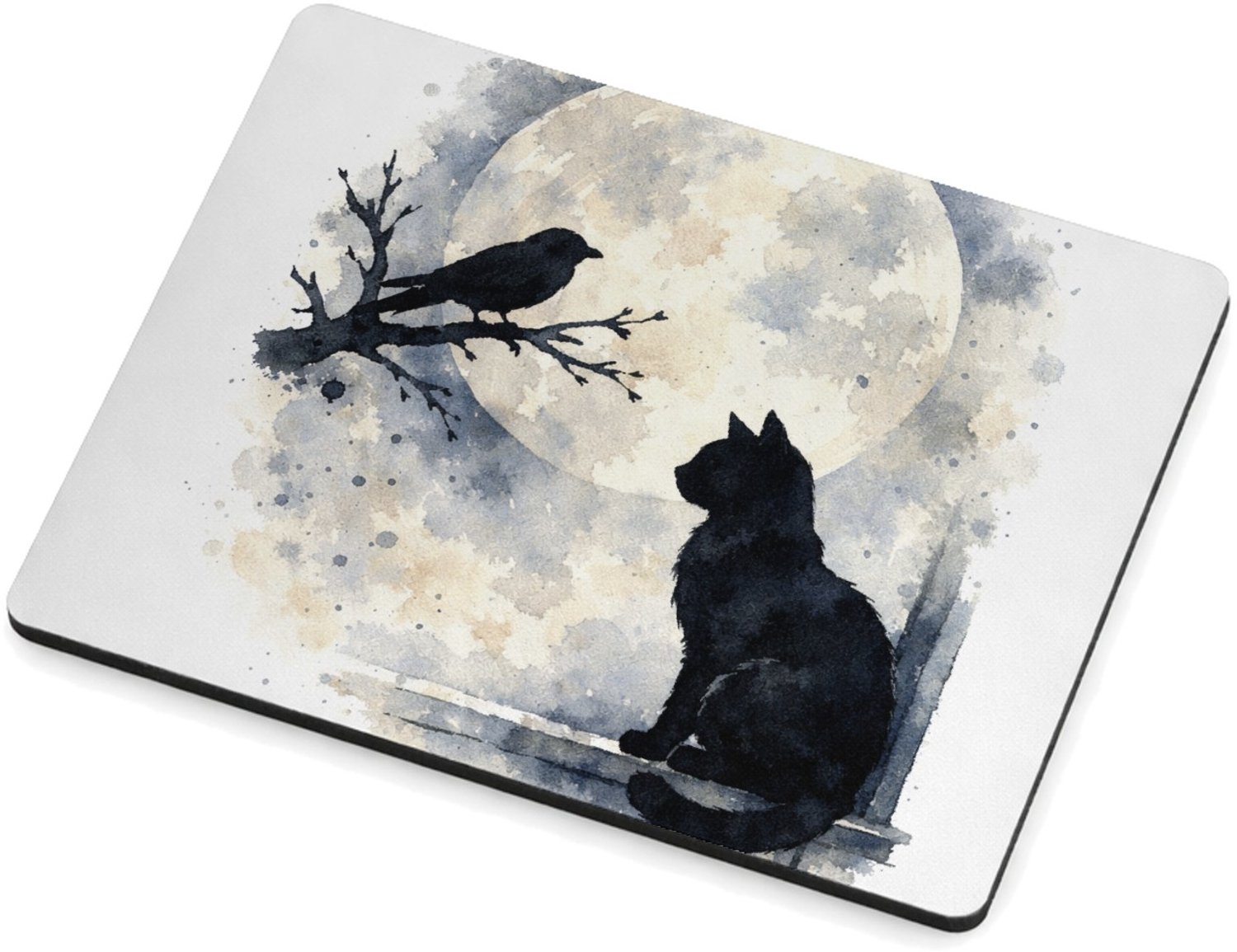 Mr Cadeautjes MDF magnetische fotolijst 9 x 7 - design Een donker, elegant natuurbeeld met een andere hoofdvorm en | cadeau Wit