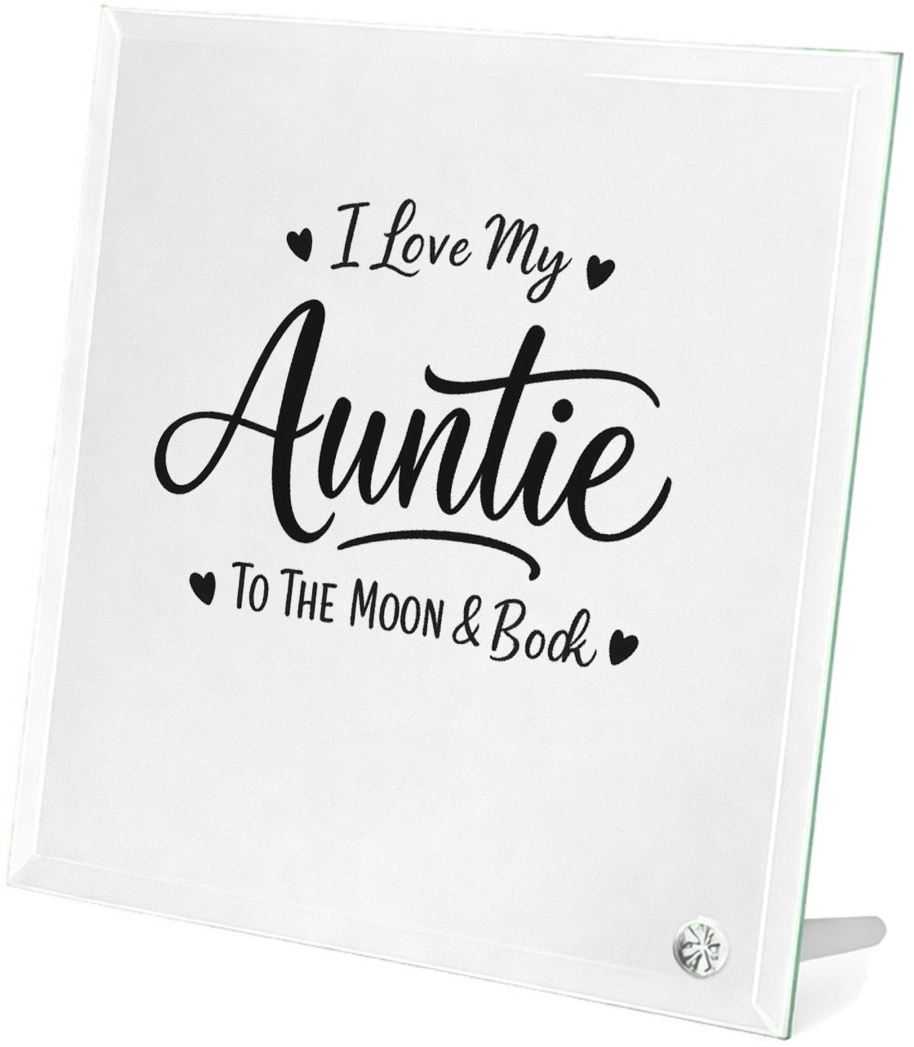 Mr Cadeautjes Glasframe 20 x 20 - design Een compacte typografische cadeauboodschap met een speelse h | cadeau Wit
