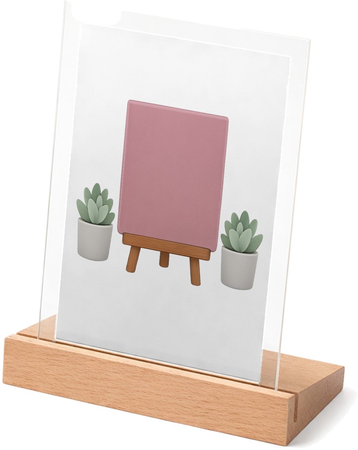Mr Cadeautjes Glasframe met vaste tekst - design Een compacte affirmatie op een kleine posterachtige tegel me | cadeau Wit