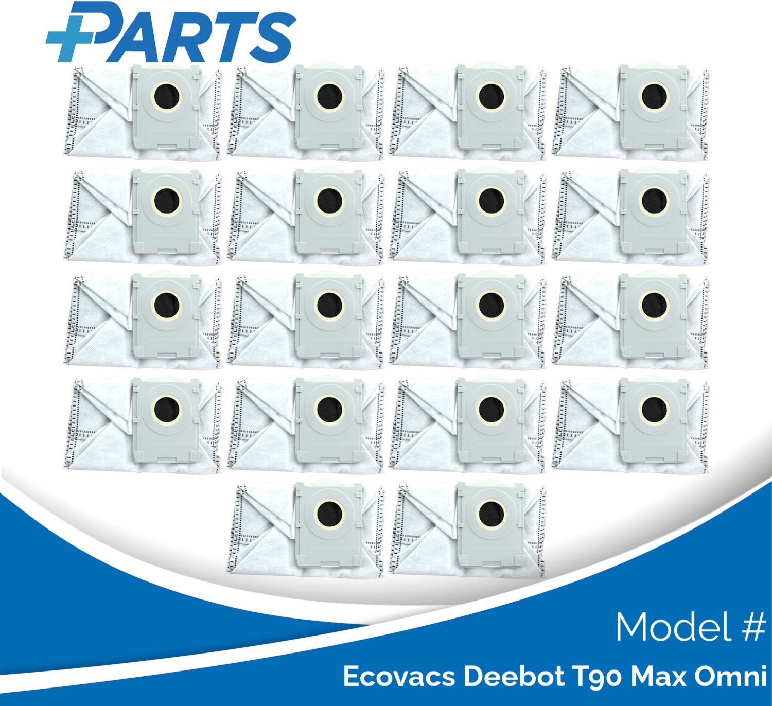 Plus.Parts Ecovacs Deebot T90 Max Omni Stofzakken (18 Stuks, Plus.Parts® alternatief voor DDB030046) Overig