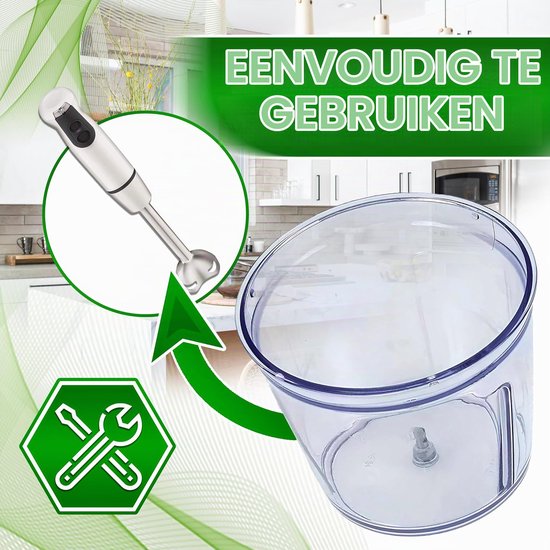 Staafmixerkom - 500 ml - Kunststof - Vaatwasserbestendig — afbeelding 2