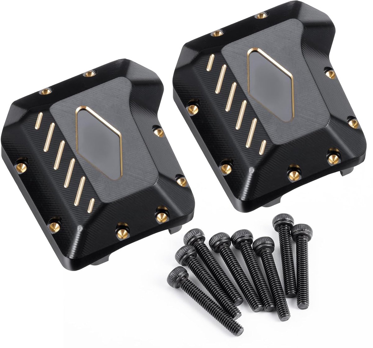RC Diff afdekking 2 stuks messing asbehuizing zwarte coating upgrade onderdelen voor 1:10 RC Crawler TRX-4 TRX-6