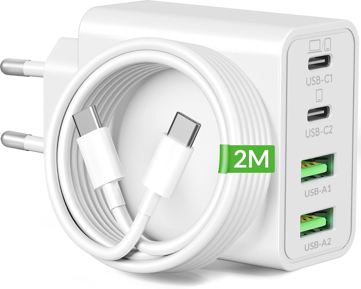 65W USB C oplader oplaadkabel + 2M kabel voor MacBook Pro 16 15 14 13