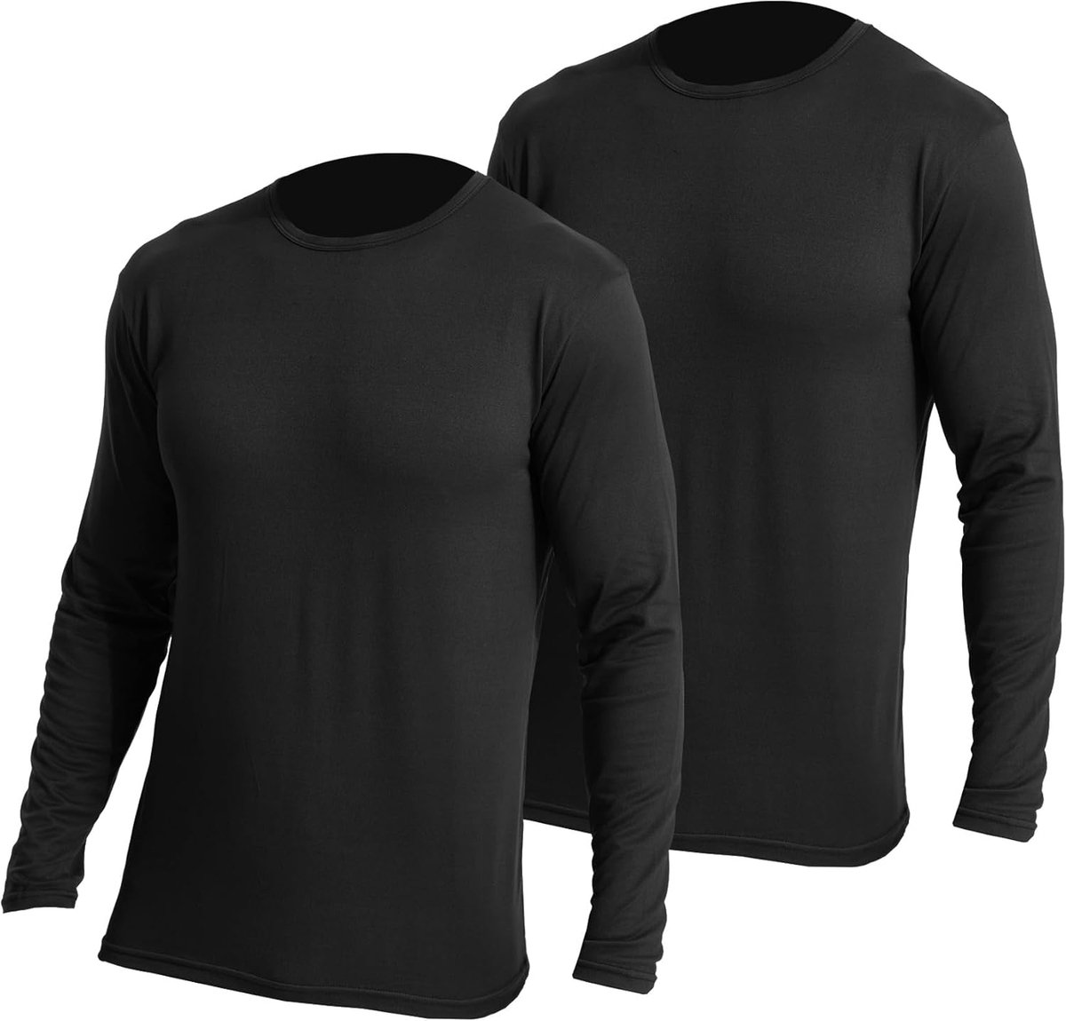 2 stuks thermisch ondergoed voor heren, winter, warm, lange mouwen, bodywarmer, zacht baselayer T-shirt