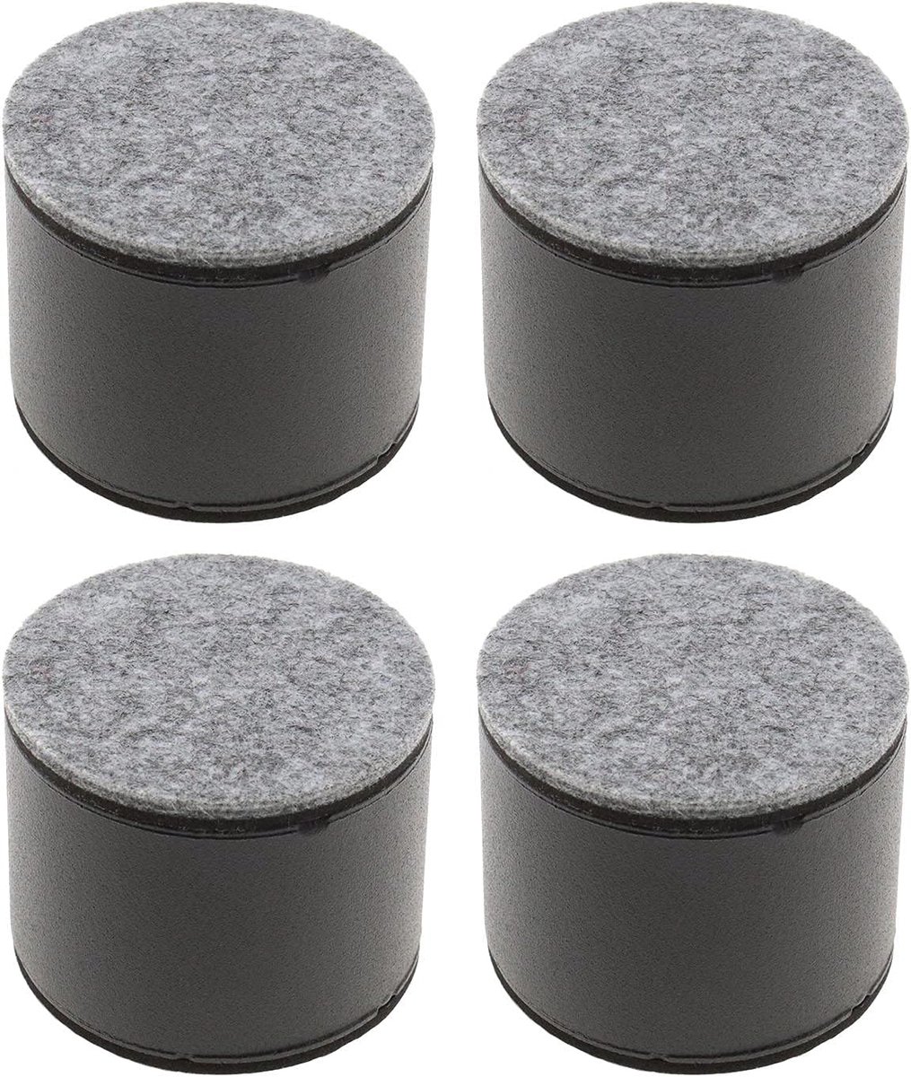 4 stuks Lift Meubelverhogers Koolstofstaal Niet-geweven Vilt Bureauverhogers Stoelverhogers Zelfklevende Zware Meubelverhogers Ondersteuning 500KG 6x4.7cm/2.4x1.9inch
