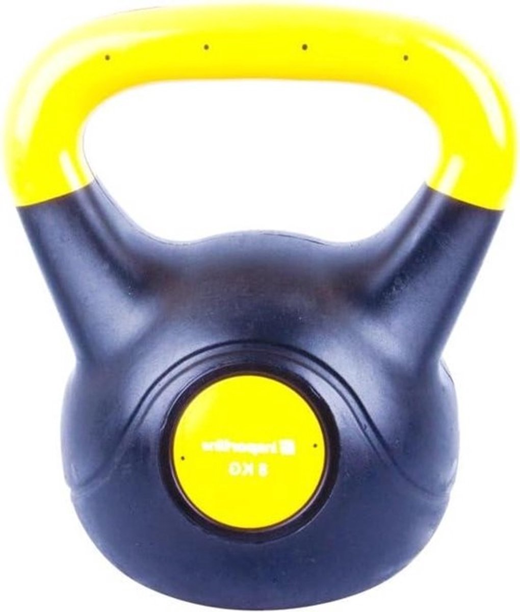 Halter - Kettlebell - Kracht training - Vinyl coating - 8 kg - Donker