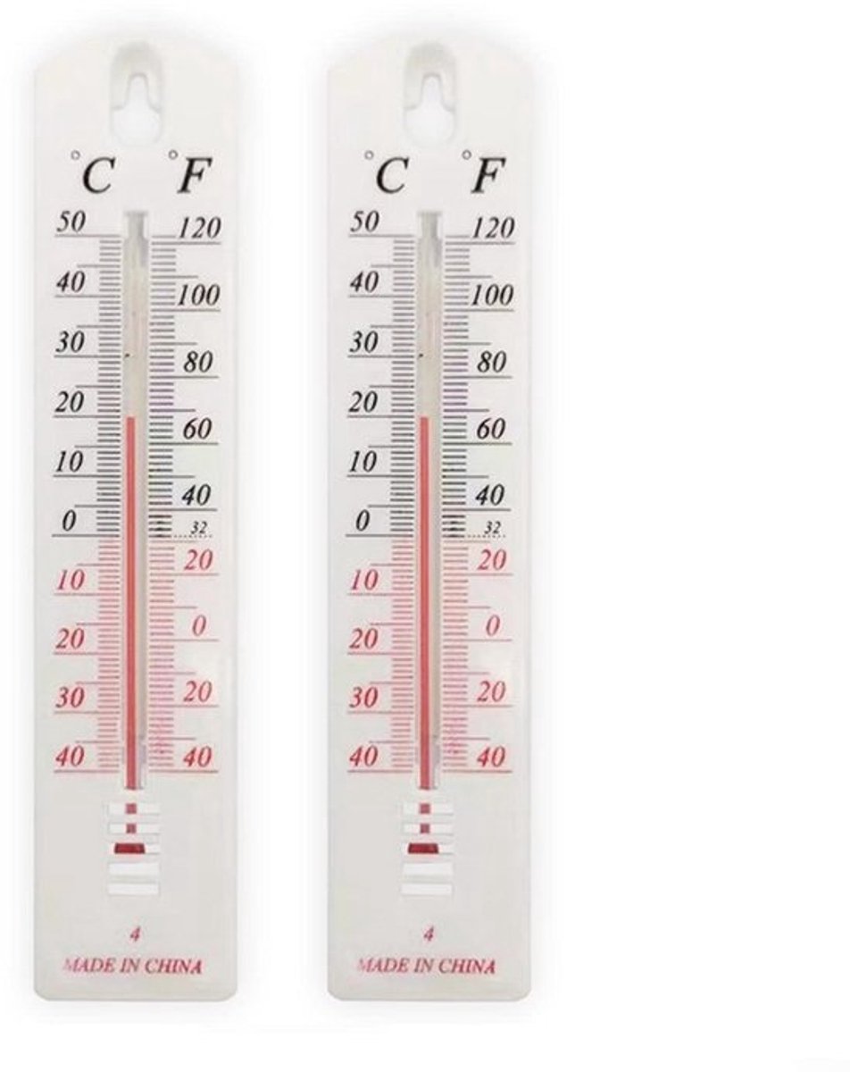 Dubbele Wandthermometer Binnen Buiten voor Huis, Kantoor en Tuin