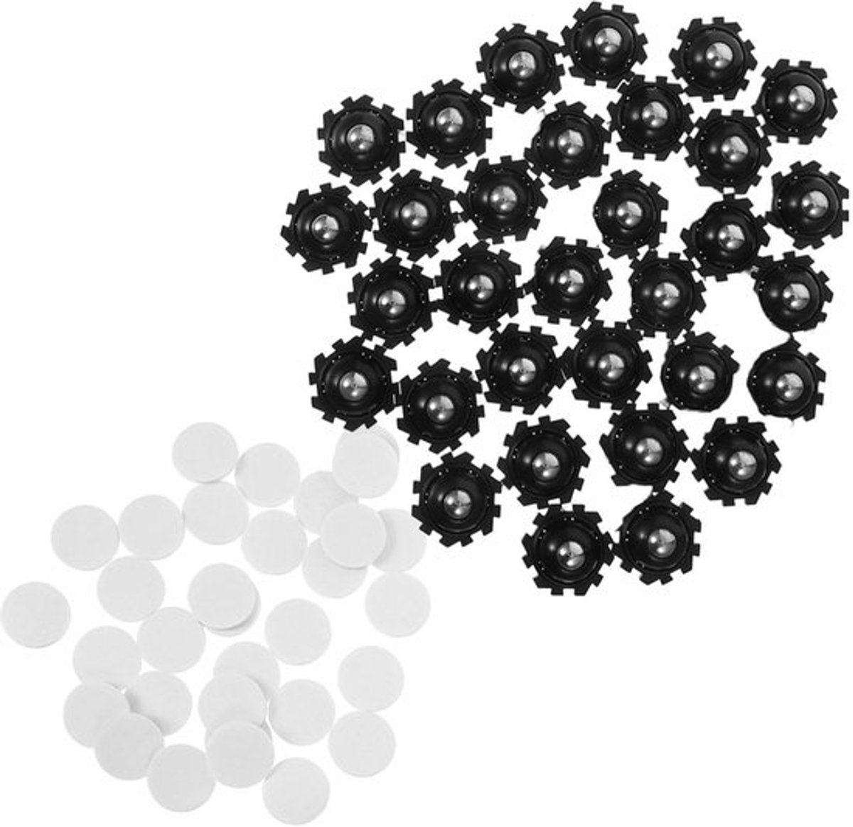 Zelfklevende Zwenkwielen - Apparaatwieltjes Draaiwieltjes - Meubels Verplaatsen - 360 Graden Draaibaar Geluidsarm - 27 x 27 x 12 mm