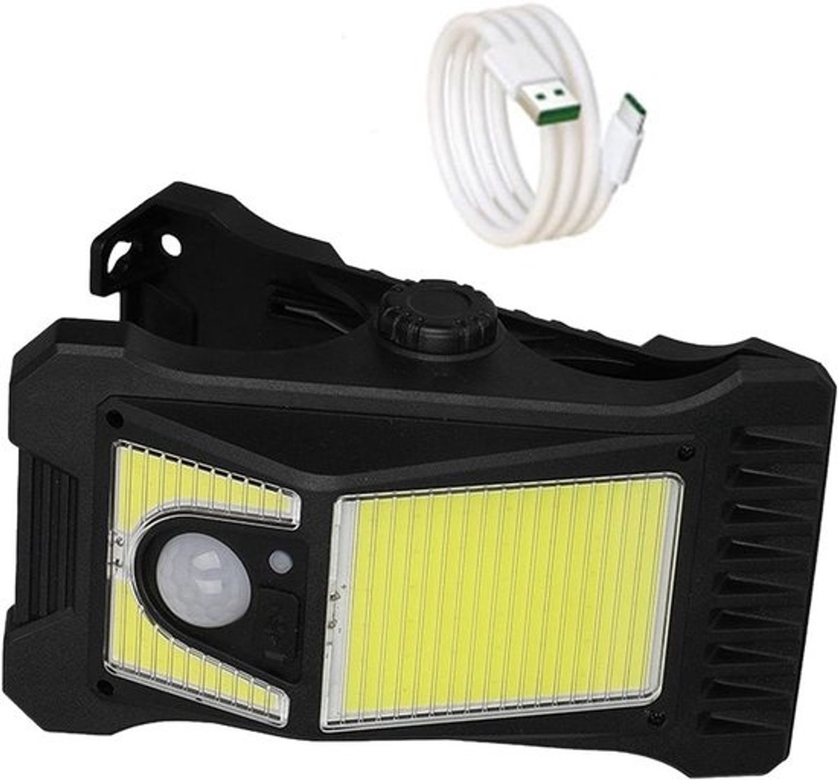Zonnelamp met sensor - Draagbaar buitenlicht - Veilige tuinpaden - Clipbevestiging zonder boren - 18.5 cm hoog - Zwart