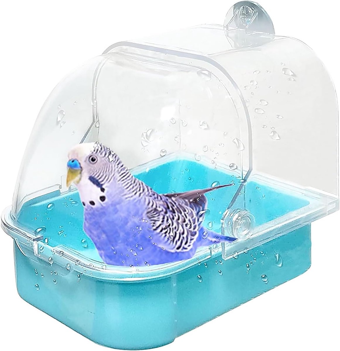 Vogelbad voor kooi, 1 stuk multifunctioneel vogelbad, hangende papegaai badkuip douche vogelkooi accessoires voor kleine vogels kanarie parkieten papegaaien valkparkieten cockatiel lovebird hamster