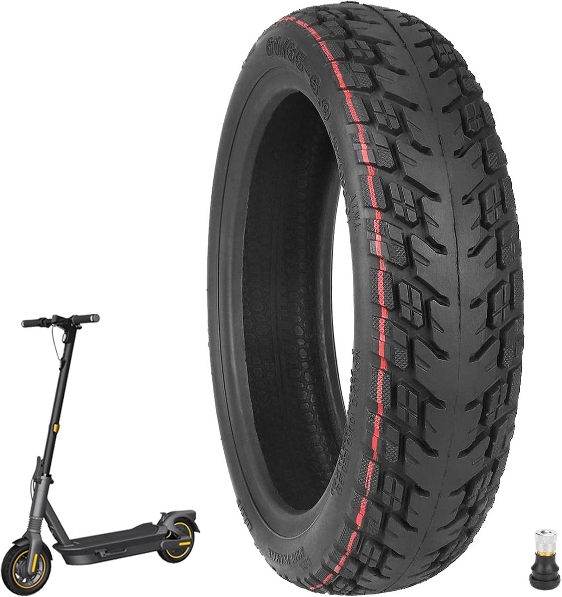 Banden, 25,4 cm (10 inch), reservewielen voor Ninebot Max G2/G65 elektrische step, verdikte voor- en achterbanden, 1 stuk