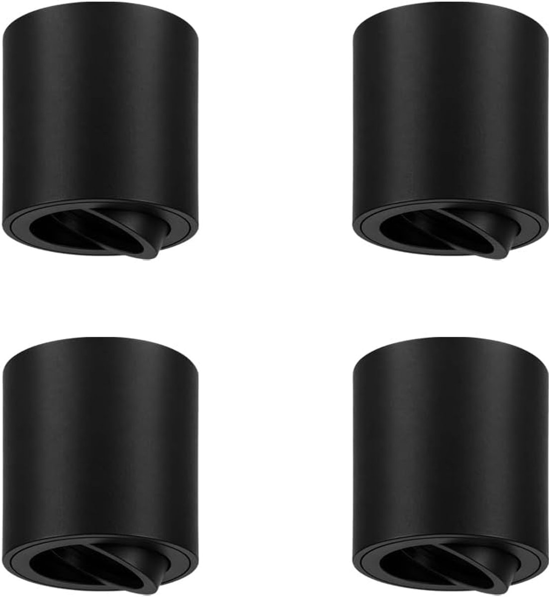 Plafondspots, zwart, aluminium, plafondspots 30° verstelbaar, max. 100 W, plafondspot, binnenverlichting