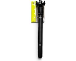 Falkx Geveerde zadelpen 31,6 mm van aluminium, 300 mm lang voor ATB en mountainbike in zwart