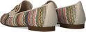 Instappers met multicolore zigzag patroon, crème accenten en goudkleurige gesp.