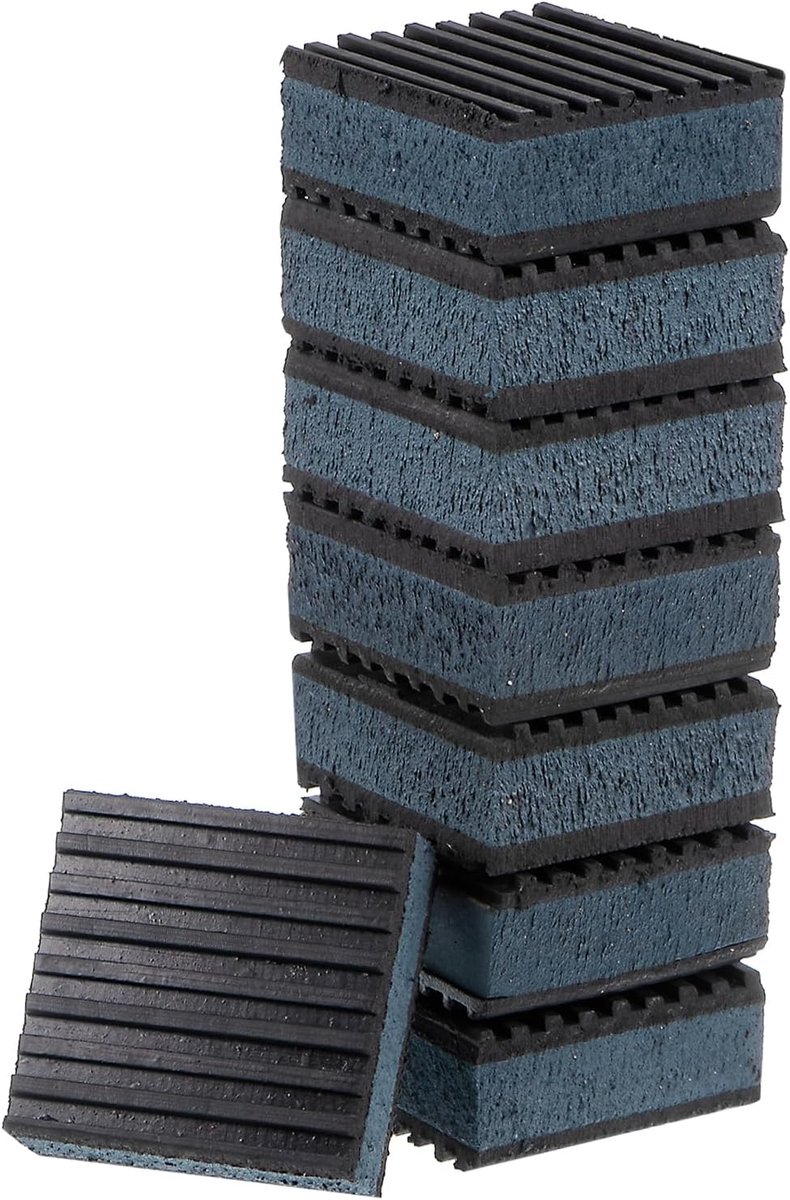 Dailygoods- Trillingspads 8 stuks - EVA-schuimrubber - Antislip - Geluidsreductie - Isolatie - 5,1 cm x 5,1 cm x 2,2 cm - Duurzaam en flexibel - Vibra