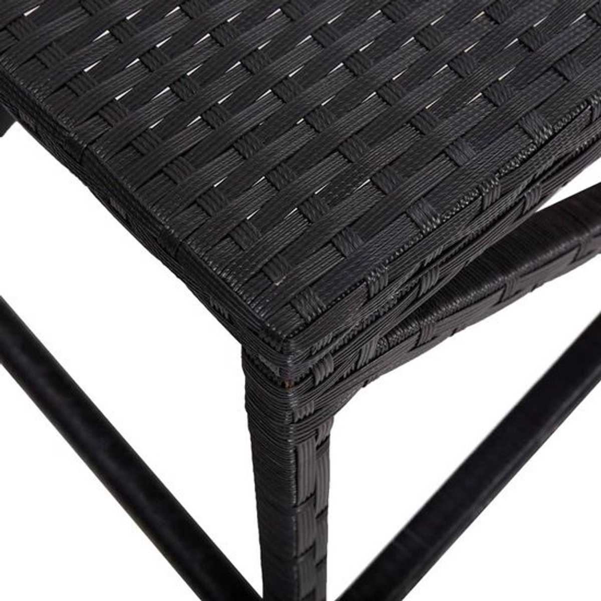 Comfortabele Buitenbank van Poly Rattan Zwart voor Tuin en Terras