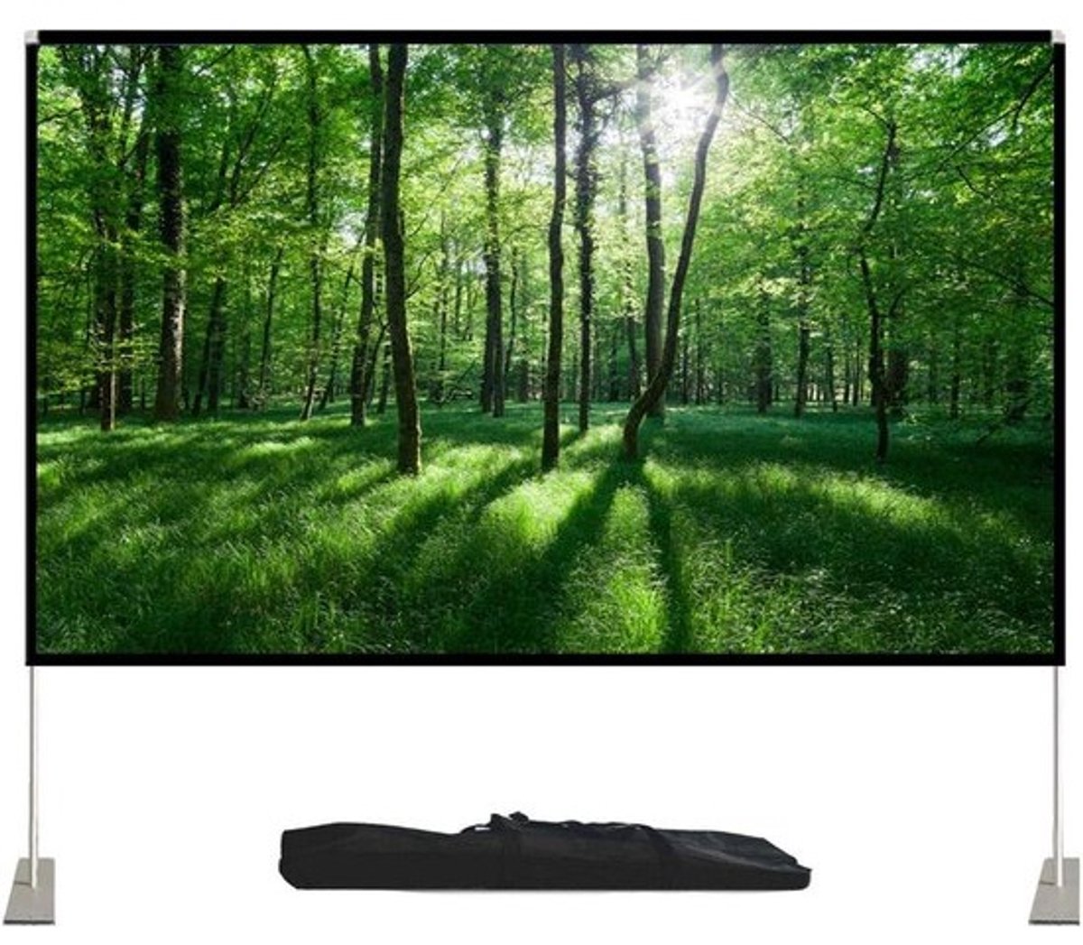 Projectiescherm - Filmscherm Beamer - Thuisbioscoop Creëren - Kreukvrij Opvouwbaar - 120 Inch - Wit