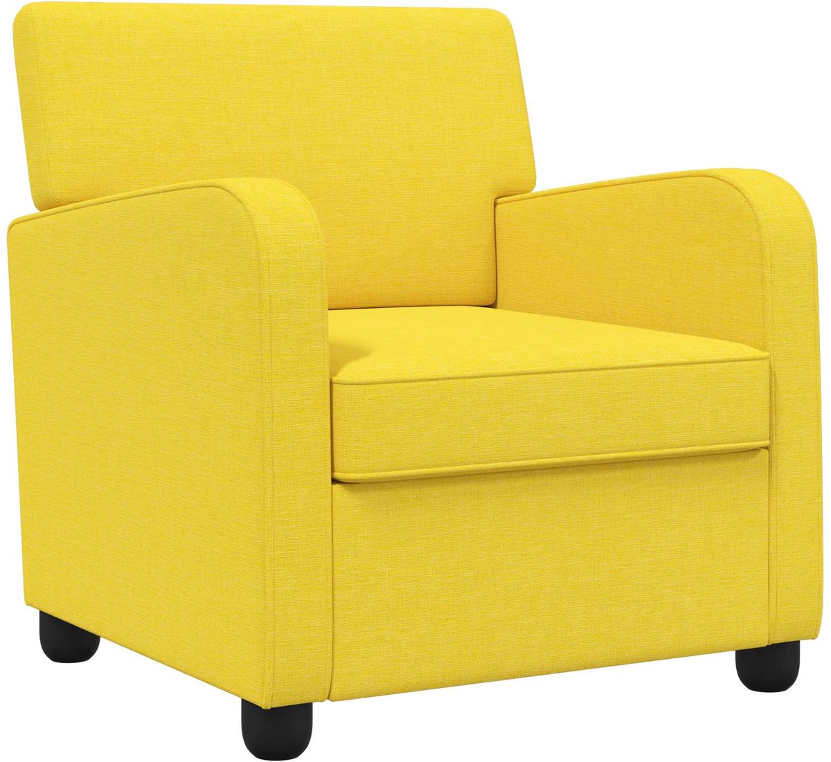 vidaXL Fauteuil - Licht - Geel - Stof Lichtgeel