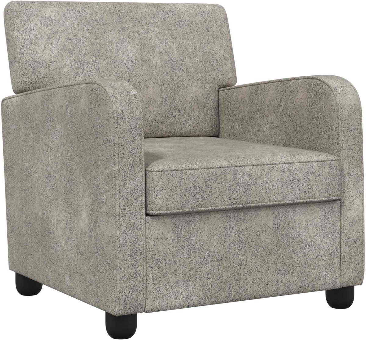 vidaXL Fauteuil - Lichtgrijs - Kunst - Suède - Leer