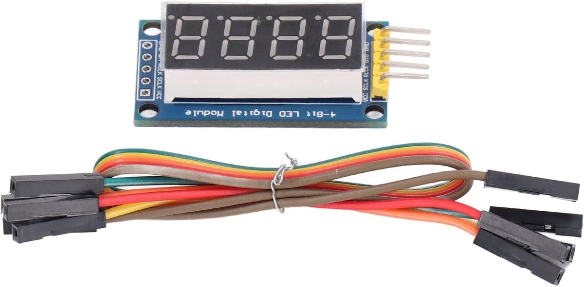 4-cijferige Digitale Buismodule, 3,3V-5V Instelbare LED-displaymodule, 74HC595-driver, met Jumper