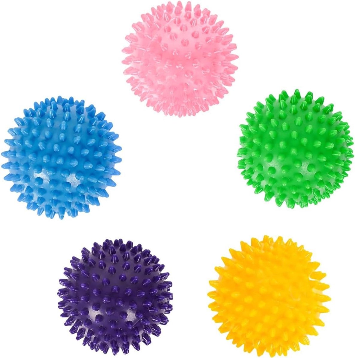 Set van 5 Massageballen 7,5 cm voor Spierontspanning, Fasciatherapie en Voetmassage in Diverse Kleuren