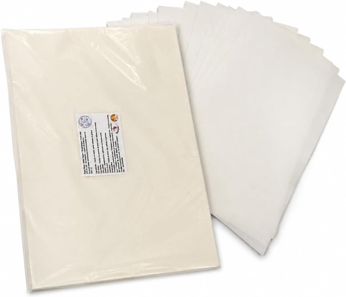 eetbaar wafelpapier L3 - A4 - wit (dikte ca. 0,3 mm) 50 vellen (rijstpapier)