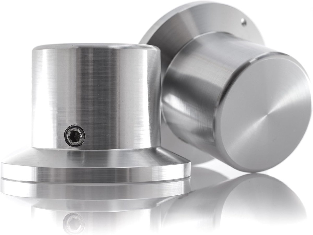 aluminium 38x26x26 audio draaiknop aluminium massief zilver 6mm potentiometer knop aluminium knop