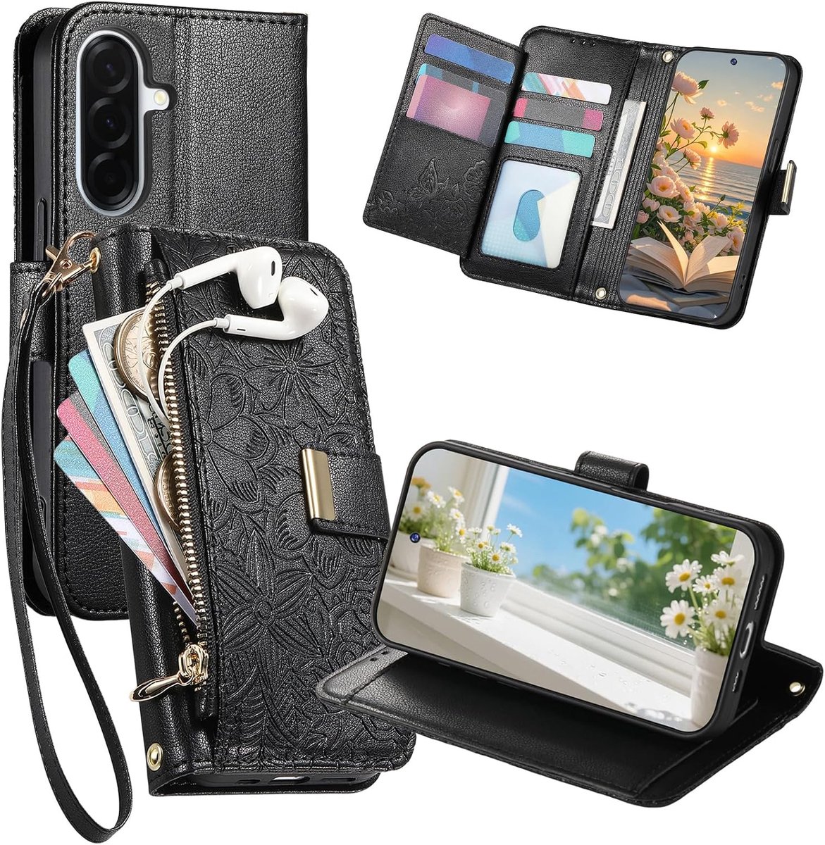 Hoesje voor Samsung Galaxy A57 met Polsband HYY Zwart