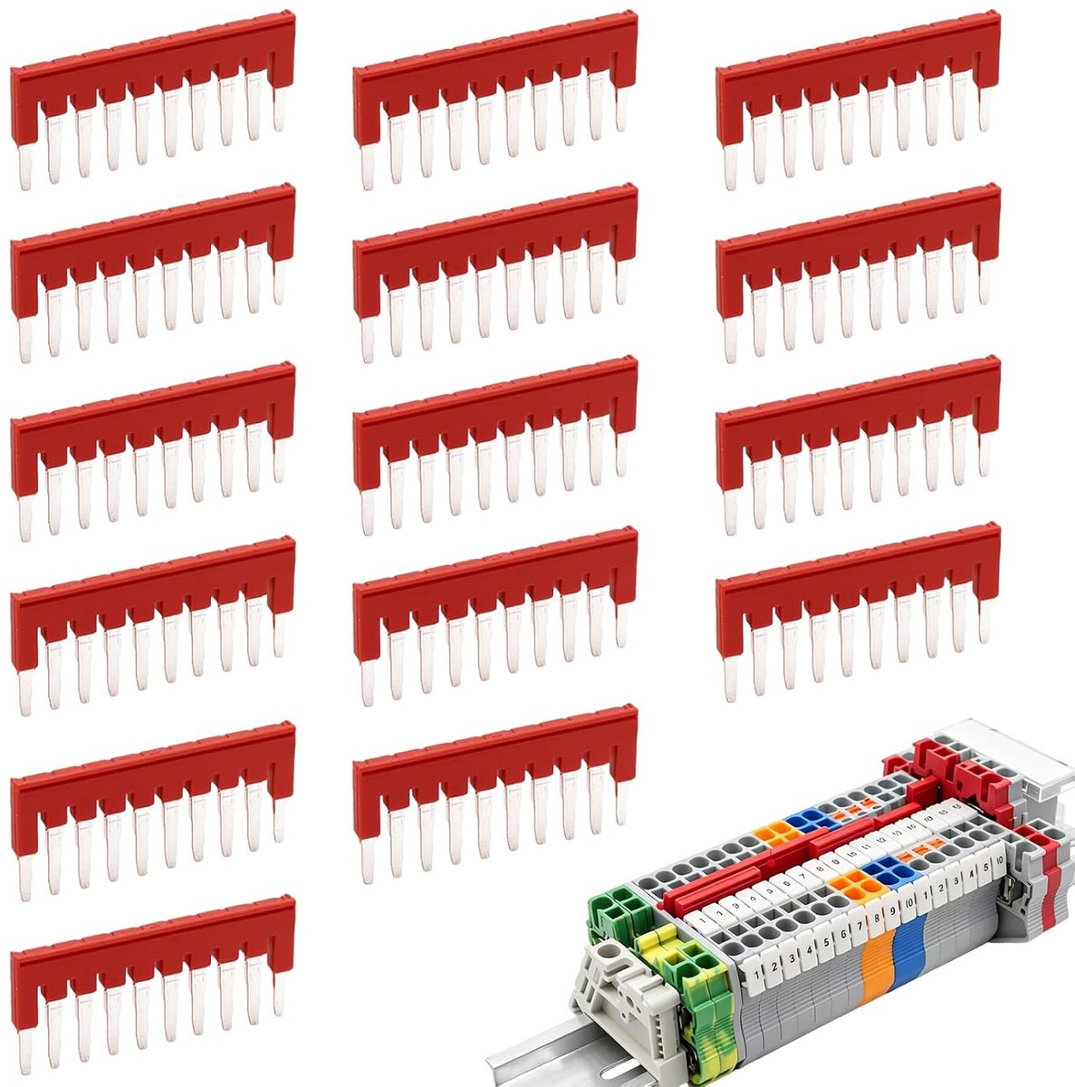 15 stuks FBS 10-5 steekbrug rijklem, 10 contacten