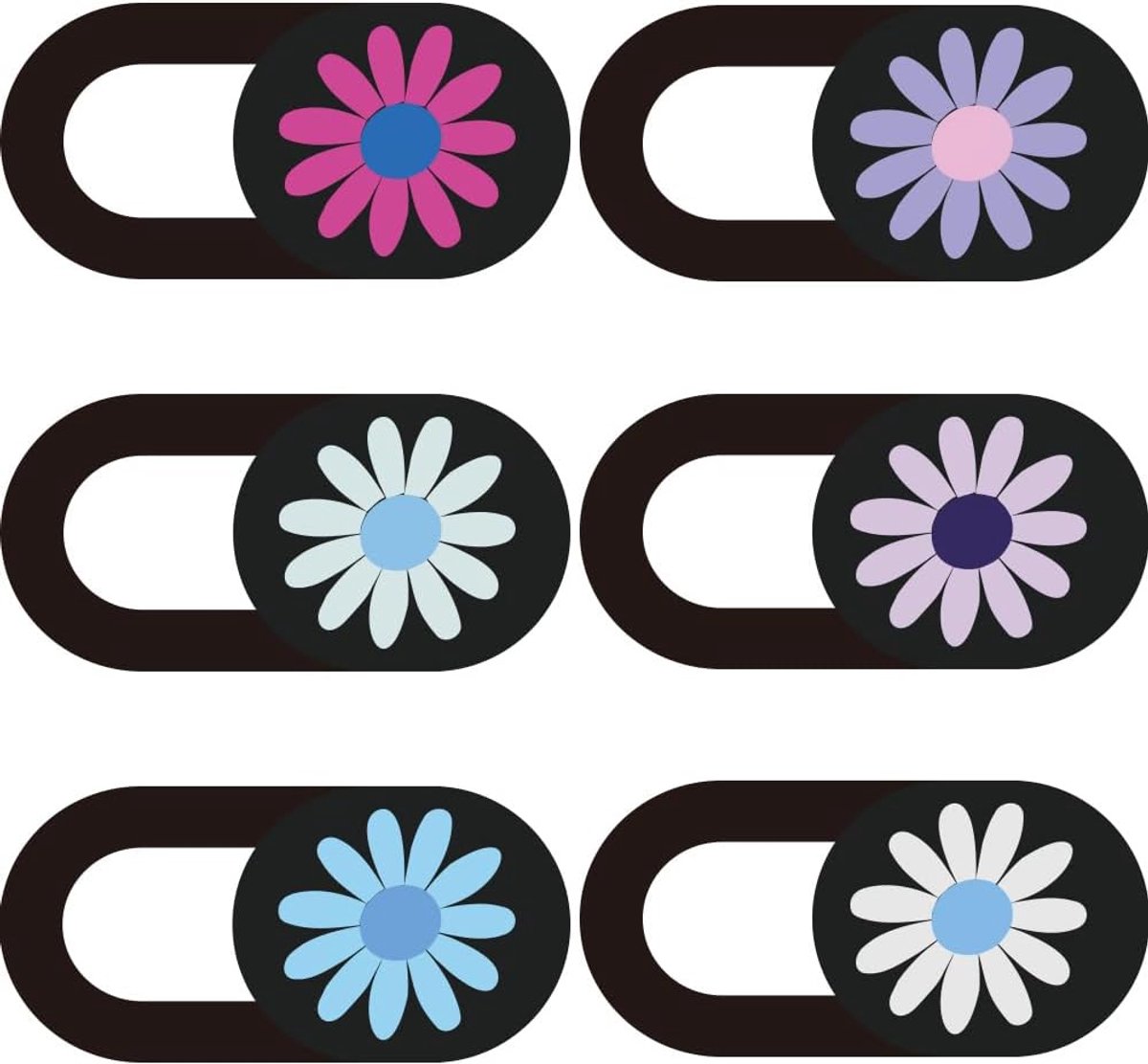 Camera Cover Schuifbloemen 0,03 inch Ultra Thin Webcam Cover Slider voor Mini PC Telefoon Desktop Tablet Daisy Duurzaam Plastic Beschermt Privacy voor een