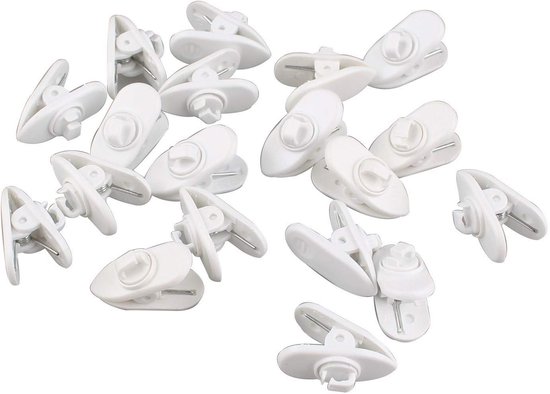 40 Stks Clips voor Oortelefoon Draad 360 Graden Draaien Witte Oortelefoon Kabel Shirt Kleding Clip voor Bevestiging Hoofdtelefoon Draad (2.4cm) — afbeelding 4