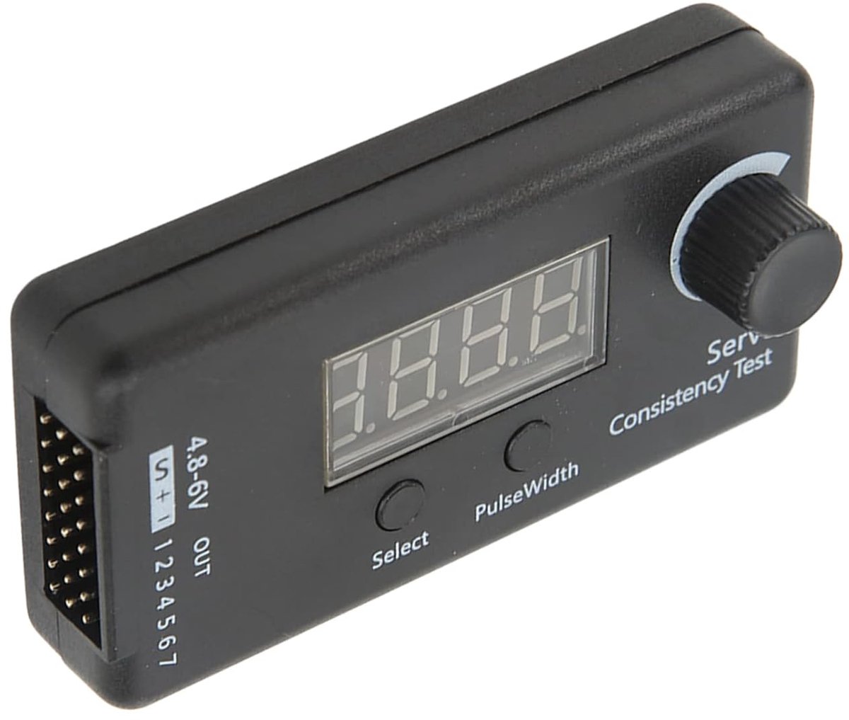 Veiyi Digitale servo-tester, 3 modi, hoge nauwkeurigheid, RC-servo, zwarte kunststof, servo-consistentietest voor RC-helikopters, benzine-auto