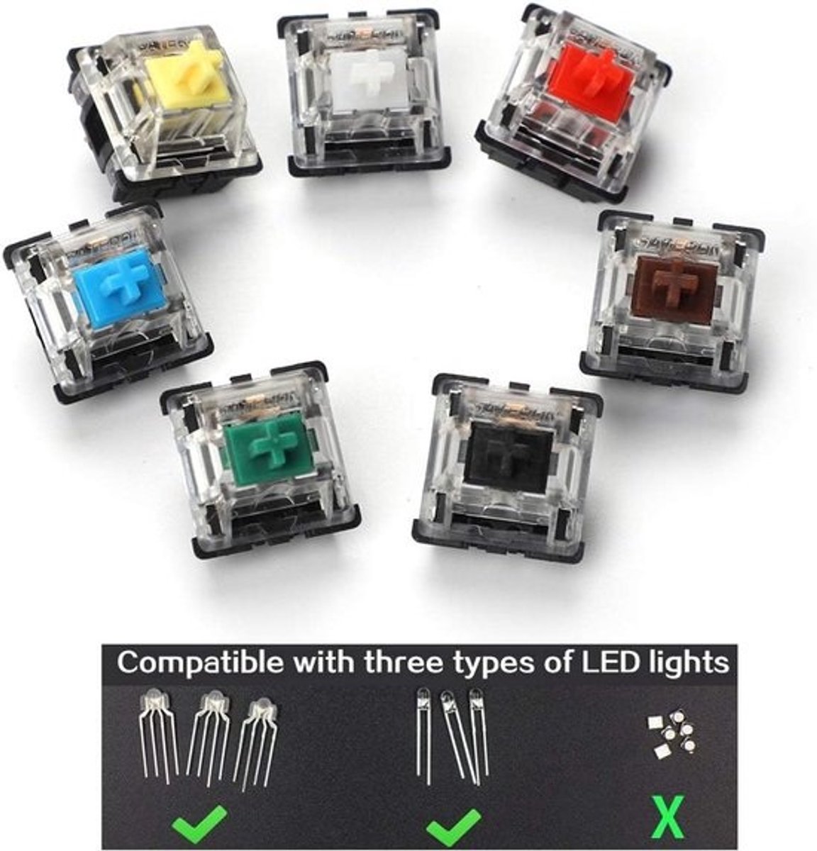 Mechanische Toetsenbord Switches 3- en 5-pins Voor DIY Reparatie en Custom Gaming Toetsenborden