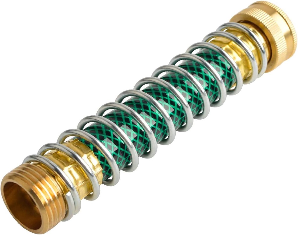 Dailygoods- Tuinslang - Massief Messing Connector - Tuinslanghouder - Tuinslang 3,2/6 inch - Spiraalslangbeschermer - Eenvoudige installatie - Slang