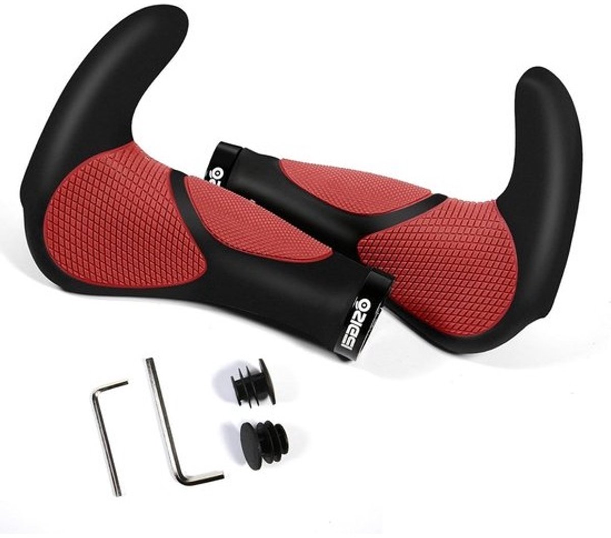 Fietsgrepen Ergonomisch - Stuurgrepen Antislip - Comfortabel Fietsen - Dubbele Lock-on - 22 mm - Rood