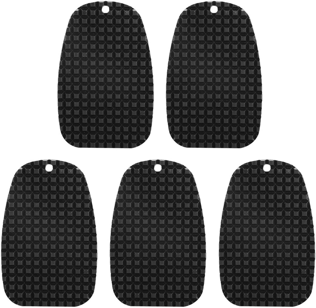Dailygoods- Zijstandaard Pad - 5 Stuks - Antislip - ABS-Kunststof - Universele Geschiktheid - Hoogte 1 cm, Breedte 6 cm, Lengte 9 cm - Motorfiets Stan