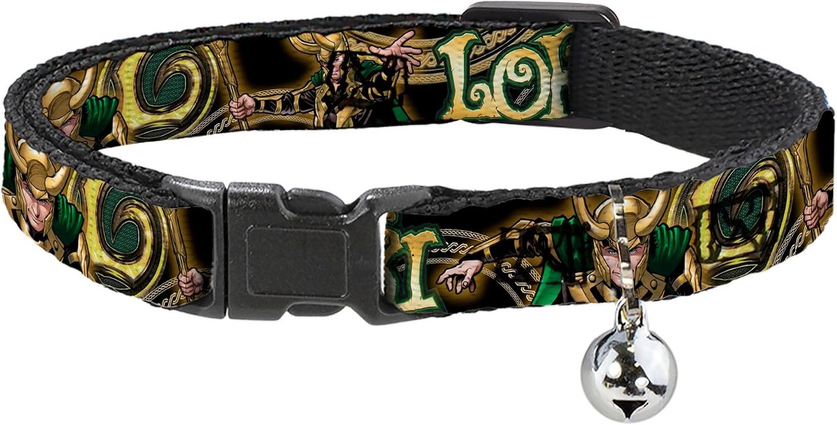 Breakaway Loki Poses Zwart Goud Groen 8 tot 12 Inch 0.5 Inch Breed, Model: BAC-WAV037-NM