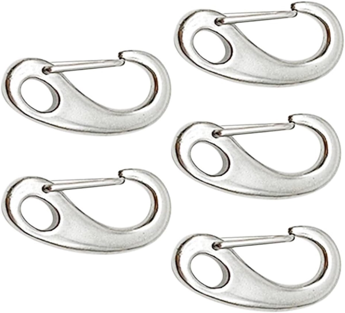 30mm-100mm Spring Snap Hook Rvs Ei Vorm Snap Haak Karabijnhaken Clip voor Outdoor Camping Wandelen Reizen Rugzak Sleutelhanger