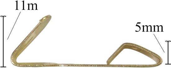 Hardware bh04781 Medium messingt afzonderlijke afbeelding haken - geel (10 stuks) — afbeelding 2