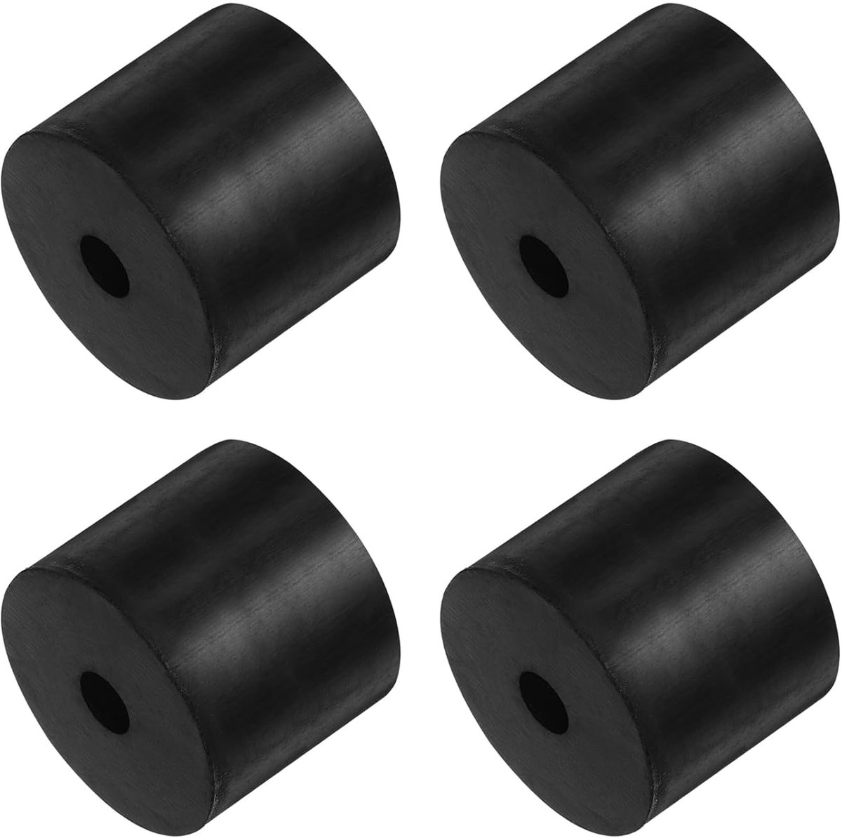 4 stuks rubberen spacers, 8 x 40 x 40 mm, anti-vibratie-isolatiepads, voor thuis, auto's, bootaccessoires, neopreen, zwart