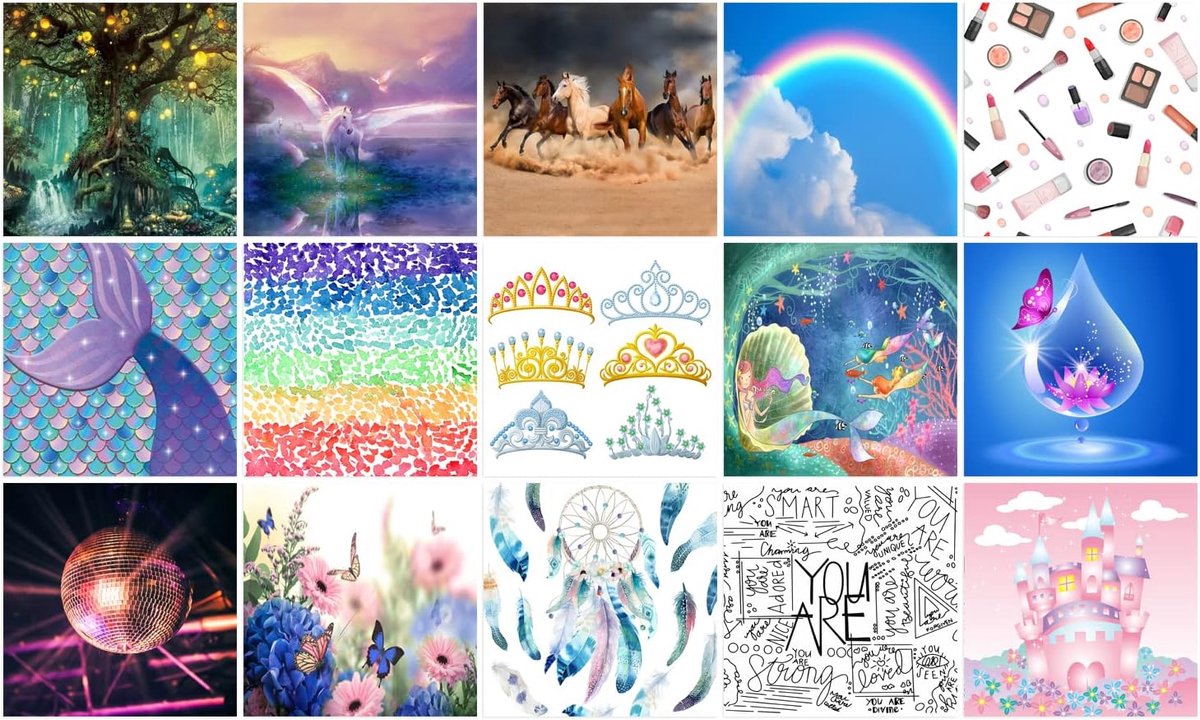 Decoratie Sticker Tegels - Glitter Fantasy - 15x15 cm - 15 stuks Zelfklevende Plakfolie Tegelstickers - Achterwand voor de Muur Badkamer - Keukenwand Keuken - Plaktegels Zelfklevend - Roze