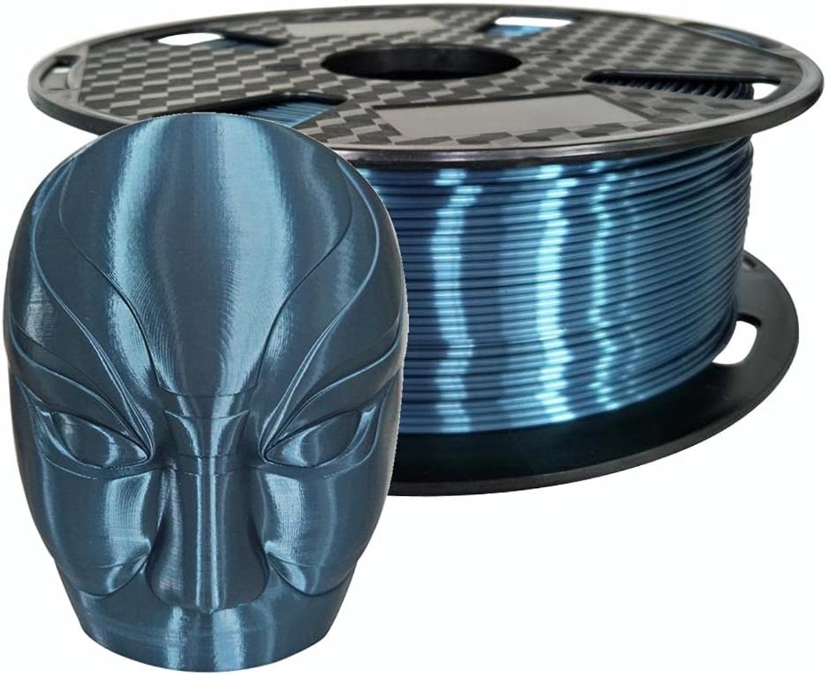Donker Cyaan PLA 3D Printer Filament 1.75mm 1KG 2.2LBS 3D Printing Materiaal Glans Zijdeachtige Glanzende Metallic Metaal Goud Zilver Koper Brons PLA Filament CC3D Zijde PLA Diepe Cyaan