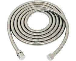 doucheslang, 3,5 m flexibel roestvrij staal vervangende slangbuis Anti-Kink met 2 ringen, geborsteld nikkel 138 inch PHASAT A3107N-3.5