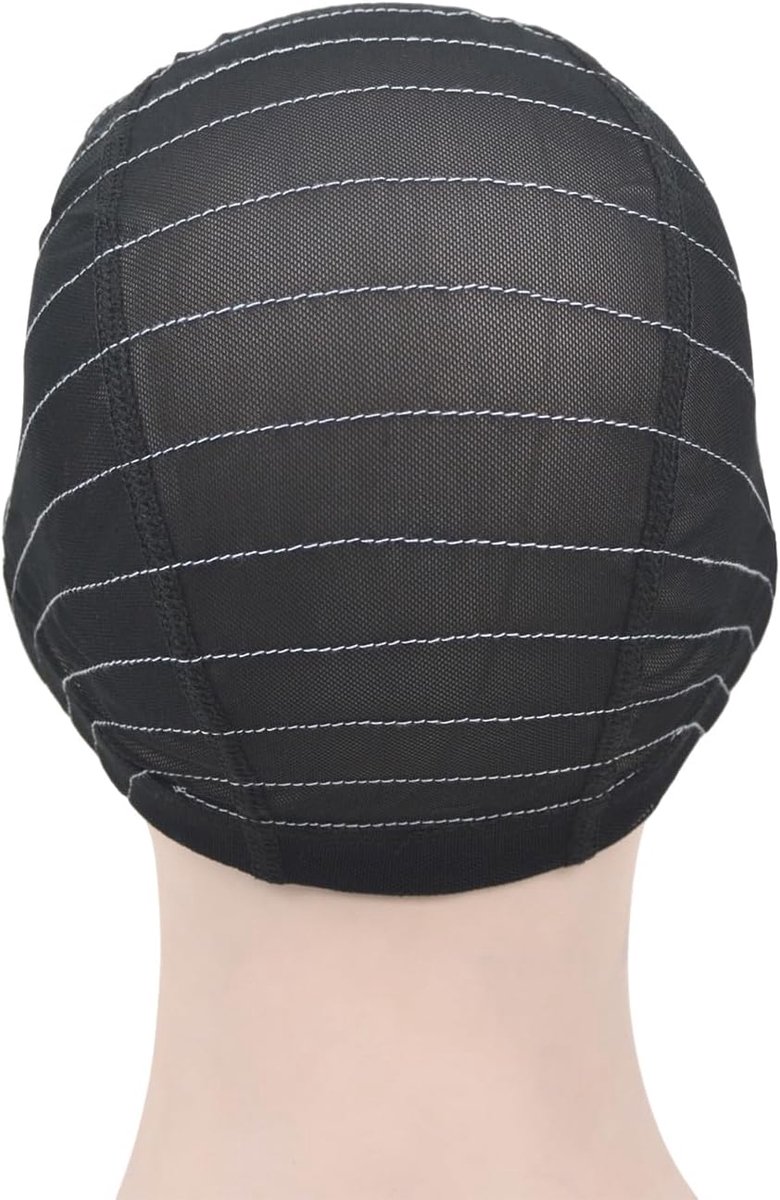 Dome Pruikbasis met Richtlijnenkaart voor Pruiken Maken - Rekbare Pruikdoppen voor Beginners (4x4 S)