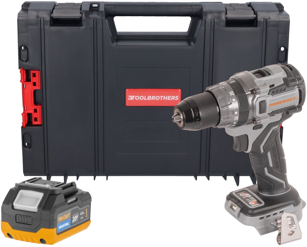 Procraft Industrial CD20Abb accu-klopboormachine 20 V 85 Nm Solo - zonder accu, zonder oplader