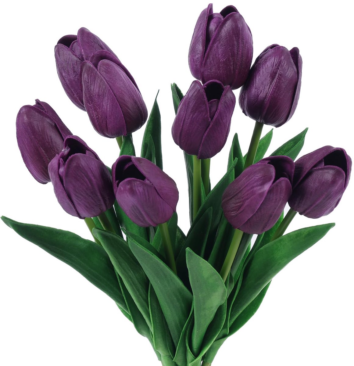 Nep tulpen 10 stuks - Depp paars - Realistisch materiaal - Perfect voor decoratie - ShopVlot
