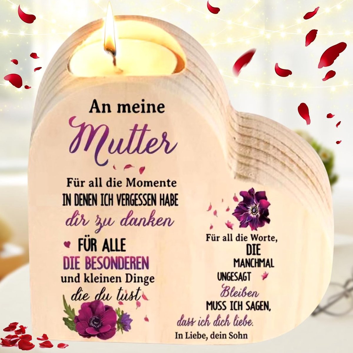 cadeaus voor vrouwen, Kerstmis, kandelaar, cadeau voor moeder, verjaardagscadeaus vrouwen, pensioen, vriendschapscadeau (kleurendruk)