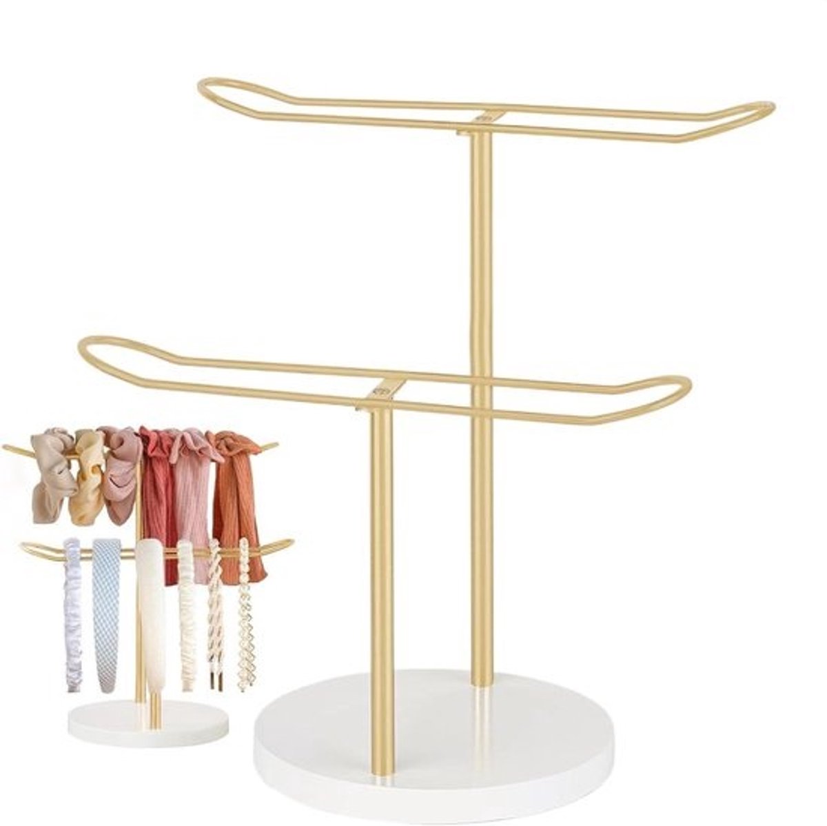 Hoofdband Organizer - Haaraccessoire Houder - Slaapkamer Ordenen - Gebogen Metalen Schacht - 43 x 176 x 43 cm - Meerkleurig